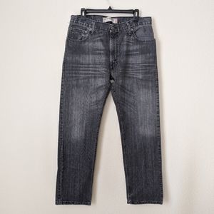 LEVI'S Straight Fit 505 Black Wash Jeans